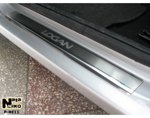 Накладки на пороги Renault Logan 04-08(NataNiko Premium)