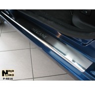 Накладки на пороги Renault Megane 3 08- хетчбек 5дверей(NataNiko Premium)