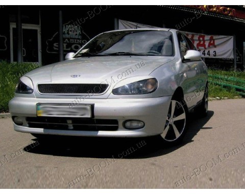 Реснички на фары Daewoo Lanos 96- широкие (Orticar)