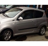 Дефлекторы окон на Chevrolet Aveo 08-11 хэтчбек 3двери (Cobra Tuning)