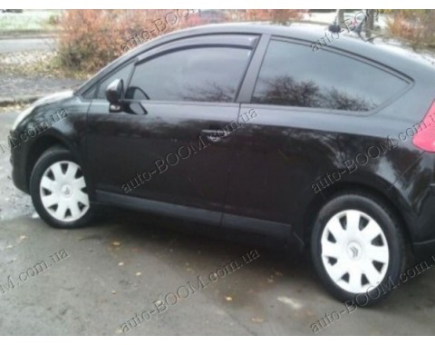 Дефлекторы окон на Citroen C4 04-10 хэтчбек 3двери (Cobra Tuning)