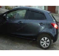 Дефлекторы окон на Mazda 2 08- 5 дверей (Cobra Tuning)