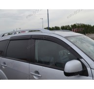 Дефлекторы окон на Mitsubishi Outlander 2 XL 06- (Cobra Tuning)