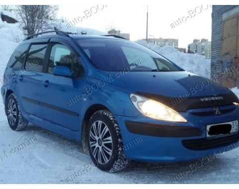 Дефлекторы окон на Peugeot 307 01-11 универсал (Cobra Tuning)