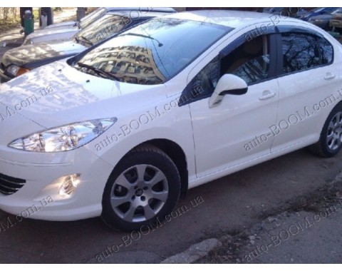 Дефлекторы окон на Peugeot 408 10- (Cobra Tuning)