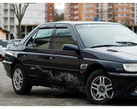 Дефлекторы окон на Peugeot 605 89-00 (Cobra Tuning)