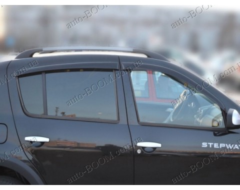 Дефлекторы окон на Renault Sandero 07- (Cobra Tuning)