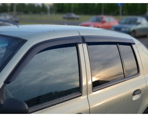 Дефлекторы окон на Renault Symbol 02-08 (Cobra Tuning)