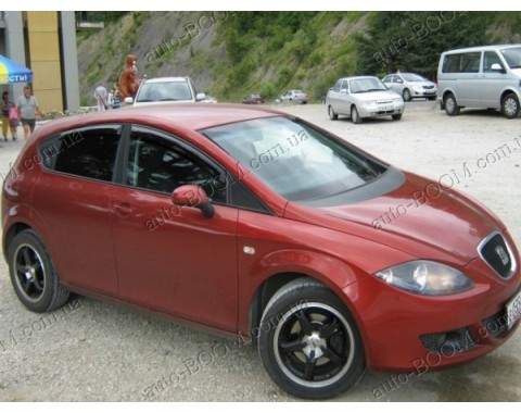 Дефлекторы окон на Seat Leon 2 05-12 (Cobra Tuning)