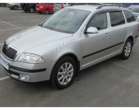 Дефлекторы окон на Skoda Octavia A5 04-12 универсал (Cobra Tuning)