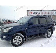 Дефлекторы окон на Toyota Prado 120 02-09 (Cobra Tuning)