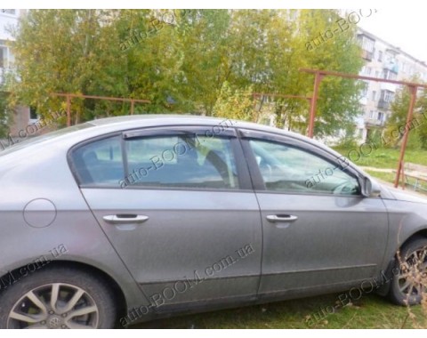 Дефлекторы окон на VW Passat B6 05-10 седан (Cobra Tuning)