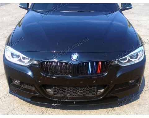 Накладка на передний  М-бампер BMW 3 F30 12- (Lerrium)