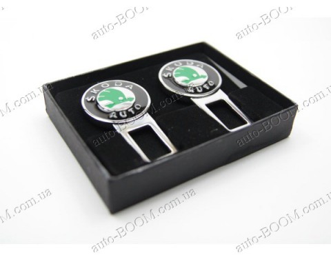 Заглушка ремня безопасности с логотипом Skoda Superb 01-08 (Libao)