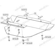 Защита двигателя и кпп Mercedes C W202 93-00 (Кольчуга 1.9301.00)